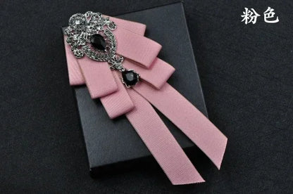 Fashion Handmade Bow Tie Wedding Collar Luxury Rhinestone Bowtie Necktie Brooch Pocket Towel Square Set Gift for Men Accessories