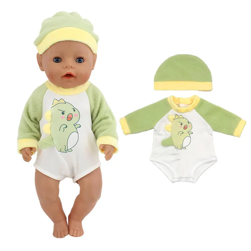 2023 Fashion Doll Jump Suits Fit For 43cm Baby Doll 17 Inch Reborn Baby Doll Clothes