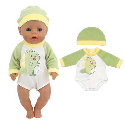2023 Fashion Doll Jump Suits Fit For 43cm Baby Doll 17 Inch Reborn Baby Doll Clothes
