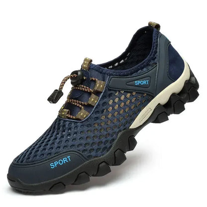 Men Sneakers Summer Wading Mesh Shoes Comfortable Slip on Outdoor Hiking Shoes Zapatos Hombre Casual Climbing Trekking Footwear