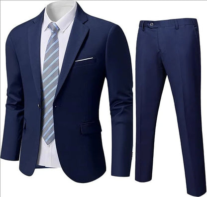 Suit For Men Elegant Wedding 3 Pieces 2 Sets Blazers Full Jackets Vest Pants Formal Fashion Luxury Coats 2025 Classic Costume