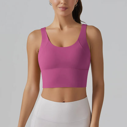 Yoga Bra Underwear Women Summer Shockproof Bra Beautiful Back Sports Running External Wear Training Fitness Yoga Tank Top Bra