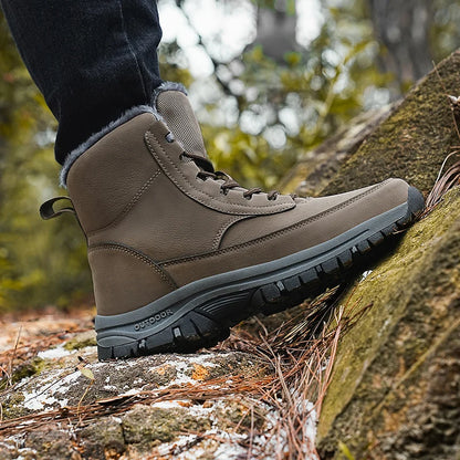 Super Warm Winter Boots With Fur Outdoor Snow Men Boots Snow Antiskid Waterproof Boots Men Shoes Winter botas High Top hombre