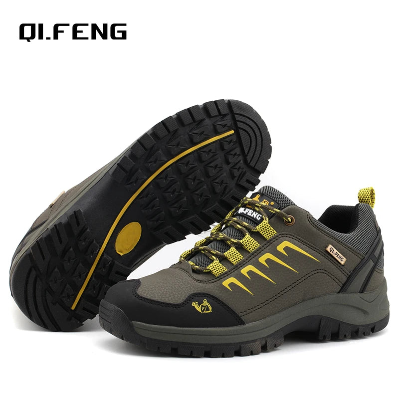 Winter Men Casual Shoes Ankle Boots Women Snow Boots Fur Hiking Shoes Sneakers Waterproof Leather Trekking Leisure Climbing Soft