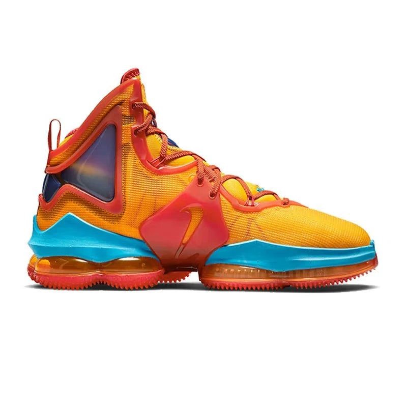 Nike Lebron 19 shock-absorbing durable wrapped supportive Mid Top Air Zoom practical basketball shoes for men and women