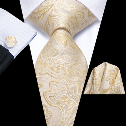 Hi-Tie Psialey Black Gold Silk Elegant Tie For Men Groom Wedding Men Necktie Pocket Square Cufflink Accessory Wholesale Designer