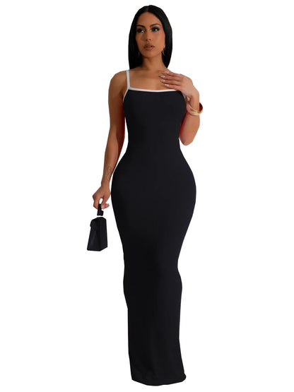 CM.YAYA Women Sleeveless Strapless Long Maxi Dress 2024 Summer Streetwear Beach Evening Sexy Night Club Party Dresses Vestidos