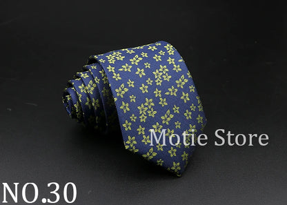 New Style Fashion Jacquard Floral Paisley Necktie Polyester Male Narrow Red Blue Tie Suit Shirt Gift For Men Accessory Gravatas