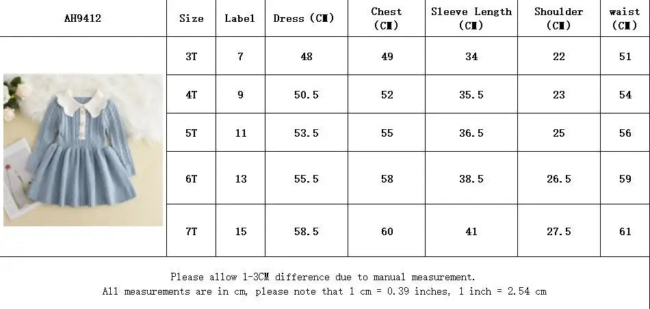 Winter Girls Knitting Wool Long Sleeve Dress Autumn Girls Baby Ruffle Knitted Princess Sweater Dress Casual Clothes