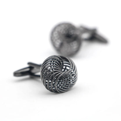 iGame Fashion Knot Cuff Links Quality Brass Material Woven Ball Design Cufflinks For Wedding  Men