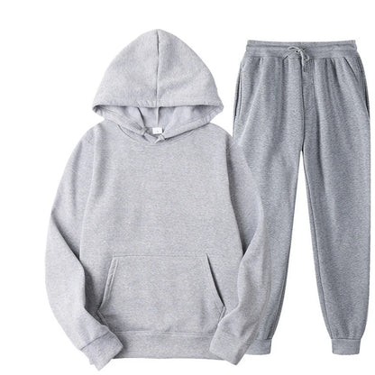 2024 New Autumn and Winter Men's and Women's Sweater Set KING QUEEN Loose Relaxed Hooded Print Couple Set
