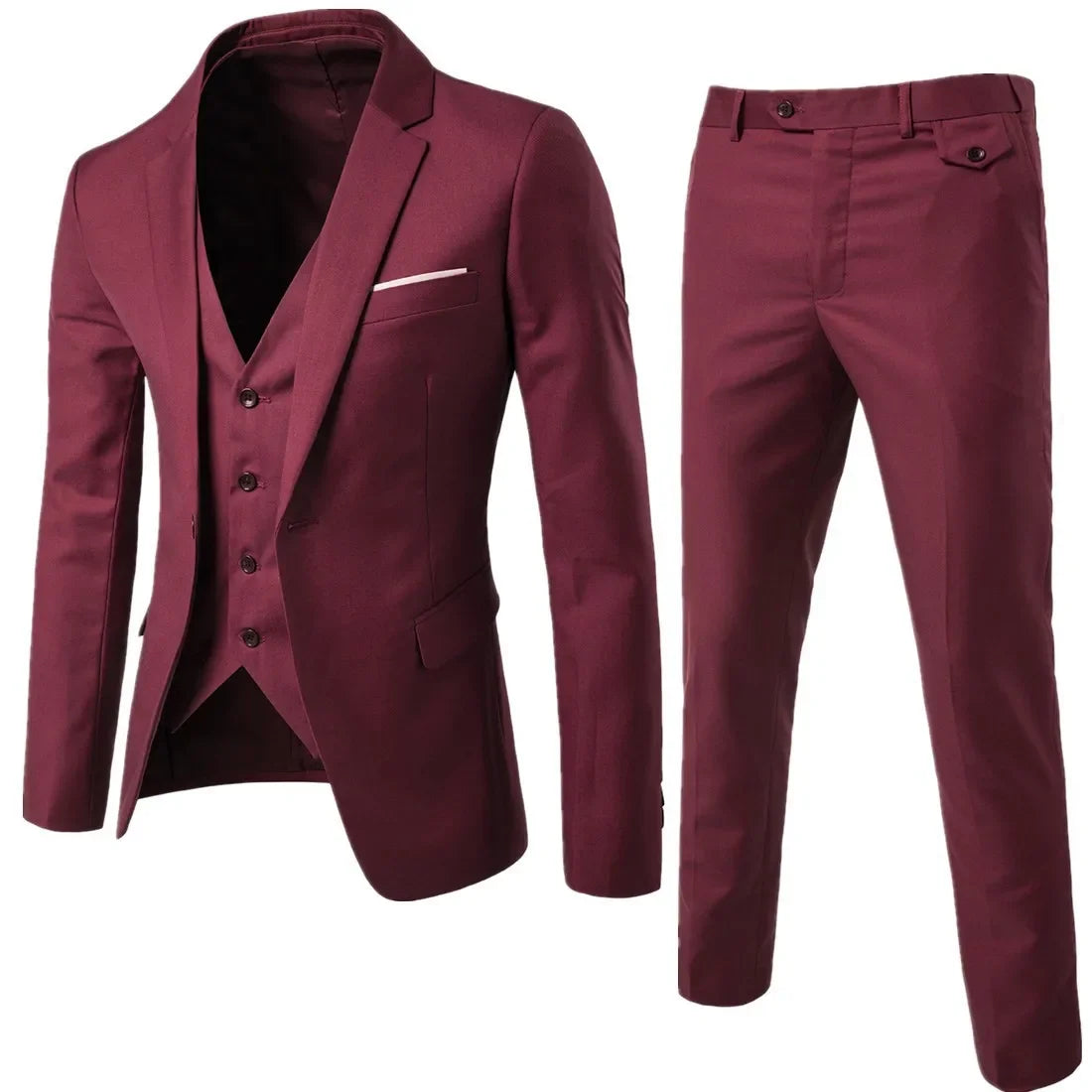 Men Suits For Business Wedding Elegant Blazers 2 Pieces 3 Sets Formal Full Ternos Marriage Clothes Pants Jackets Luxury Costume