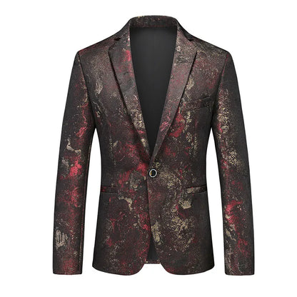 2024 New Men Business Social Suit Jacket Summer Male Single breasted Thin Dress Male Jacquard Blazers Coats