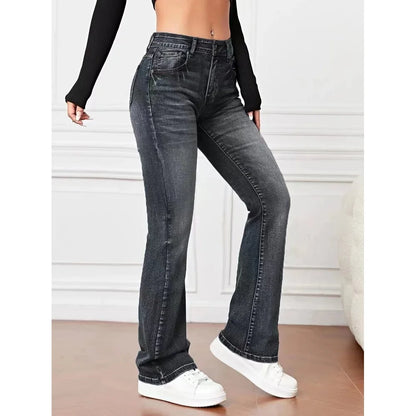 Women Stretch Denim Jeans Ladies Slim Straight Pants Casual Pantalones de mujer pantalon femme