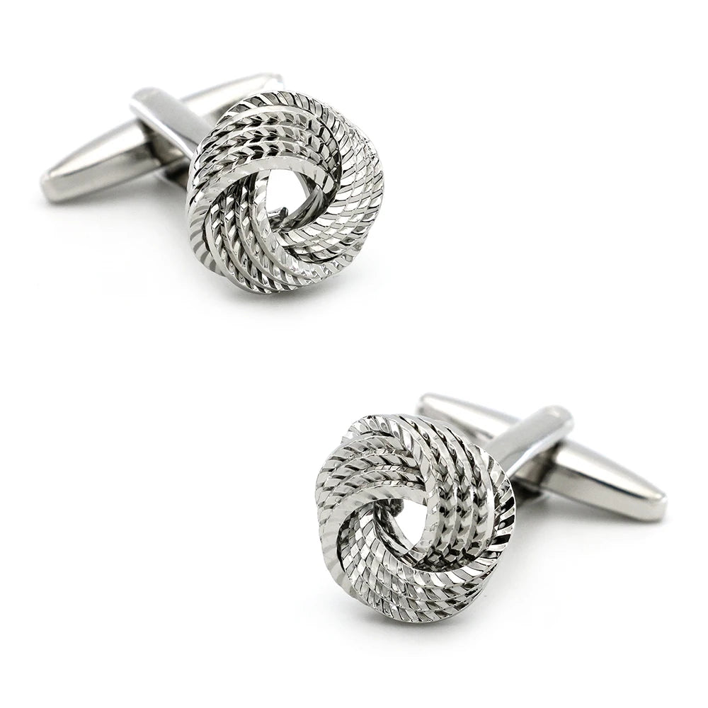 iGame Fashion Knot Cuff Links Quality Brass Material Woven Ball Design Cufflinks For Wedding  Men