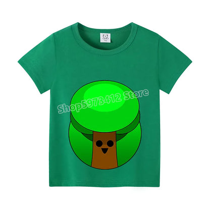 Sprunki Kids T-shirt Summer Children Incredibox Game Cotton Short Sleeve Top Boy Anime Fashion Cute Tee Girl Casual Clothes Gift