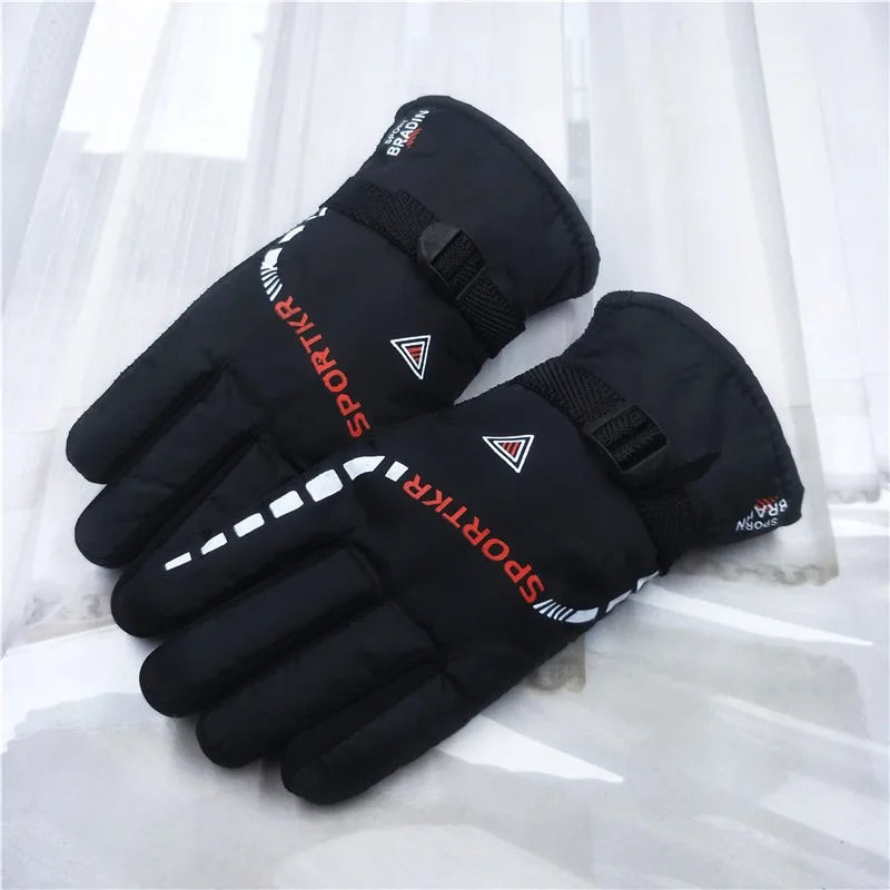 Winter Warm Cycling Glove Skiing Quick Drying Thick Inner Mitten Non-slip Snow Shoveling Gloves Mountaineering Windproof Mittens