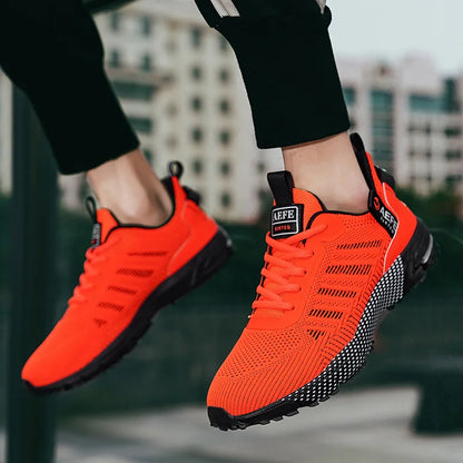 High Quality Men's Running Shoes Summer Sports Marathon Shoes Men Gym Sneakers Orange Trendy Sneakers Men zapatillas de hombre