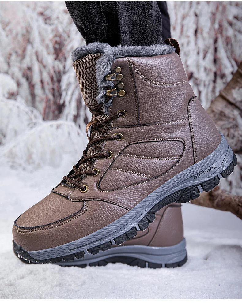 Winter Snow Boots For Man Sneakers Fast Shipping Outdoor Hiking Boots Hight Quality Waterproof PU Climbing Casual Shoe Size39-48