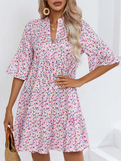 Women's Spring Summer Printed Dress Long Sleeve Flared Mid-Length Official Store Exclusive New Arrivals