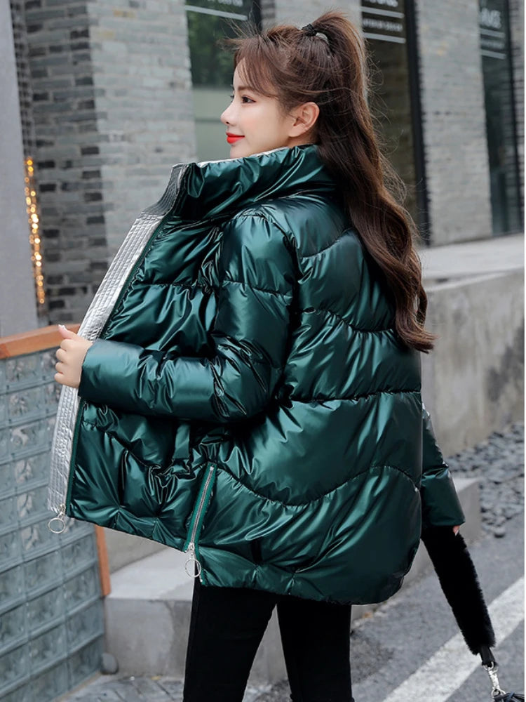 Women's Jacket Winter New Thickened Warm Cotton-padded Jacket 2023 Korean Style Loose Stand Collar Warm Parkas Winter Coat Women