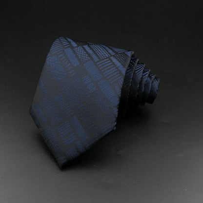8 cm Tie Gravatas Newest Design Woven 8 cm Silk Necktie Wedding Business Suit Accessories Blue Man Dot Fit Group Party Office
