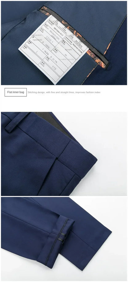 Elegant Suits For Men Wedding 3 Pieces 2 Set Luxury Fashion Classic Full Jackets Vest Pants Blazers Outfit 2024 Formal Costume