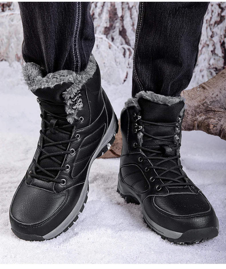 Winter Snow Boots For Man Sneakers Fast Shipping Outdoor Hiking Boots Hight Quality Waterproof PU Climbing Casual Shoe Size39-48