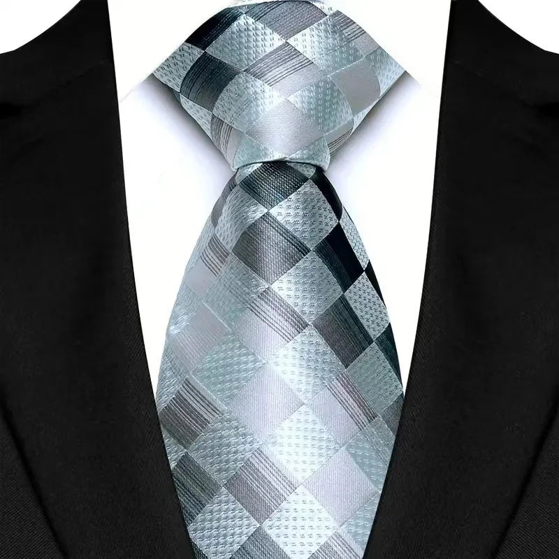 41 Colors 8CM Mens Ties Green Blue Plaid Stripes Floral Classic Business Necktie Jacquard Woven Neck ties For Men Wedding Party