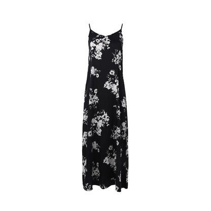 AP 2025 Spring and Summer Women Floral Printing Satin Slip Dress Knitting Cardigan Fashion