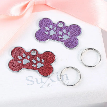 Classic Bone Dog Id Tag Personalized Pet Dog Tag Free Engraving Kitten Puppy Collars Pendant Free Engraving Pet Cat Nameplate