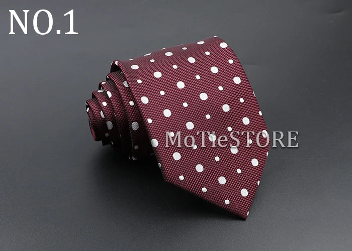 Men's Fashion Tie 8cm Blue Necktie Classic Plaid Striped Neck Tie Paisley Floral Neckties Daily Wear Cravat Wedding Party Gift