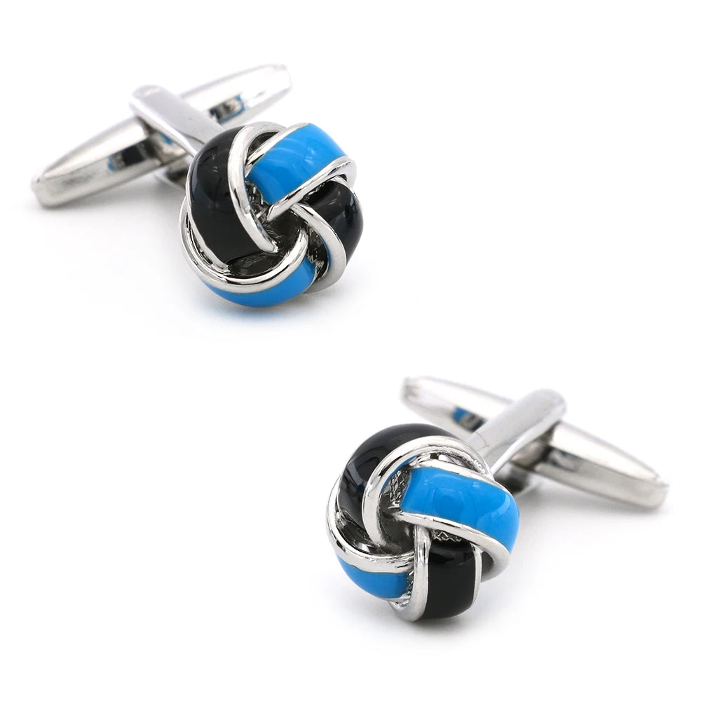 iGame Fashion Knot Cuff Links Quality Brass Material Woven Ball Design Cufflinks For Wedding  Men