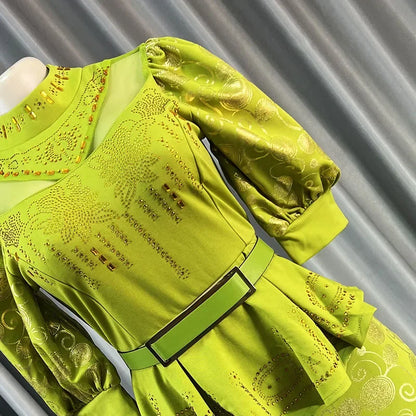 2025 African Party Evening Wedding Dresses for Women Spring African Half Sleeve Diamond Polyester Long Maxi Dresses Outfits