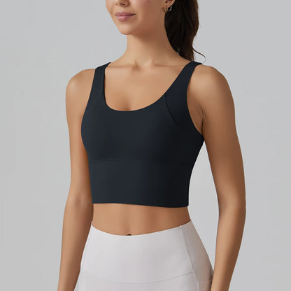 Yoga Bra Underwear Women Summer Shockproof Bra Beautiful Back Sports Running External Wear Training Fitness Yoga Tank Top Bra