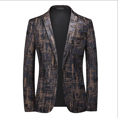 2024 New Men Business Social Suit Jacket Summer Male Single breasted Thin Dress Male Jacquard Blazers Coats