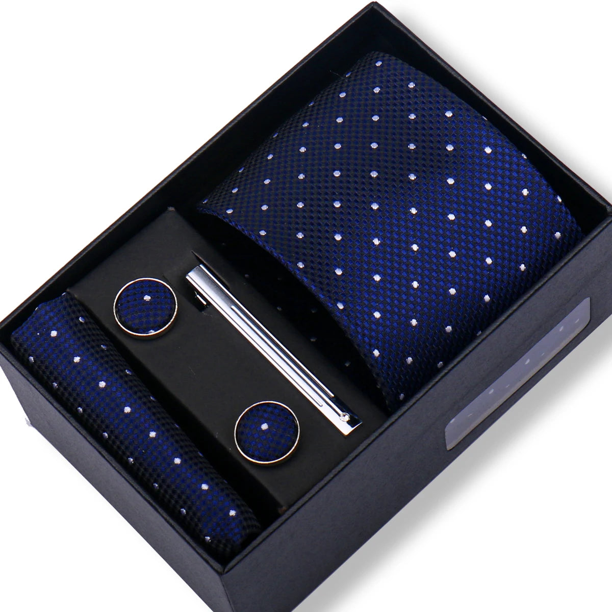 Ties Gift Box Brand Design Top Quality Jacquard Necktie Hanky Cufflink Set Tie Clip For Men Gravatas Business Wedding