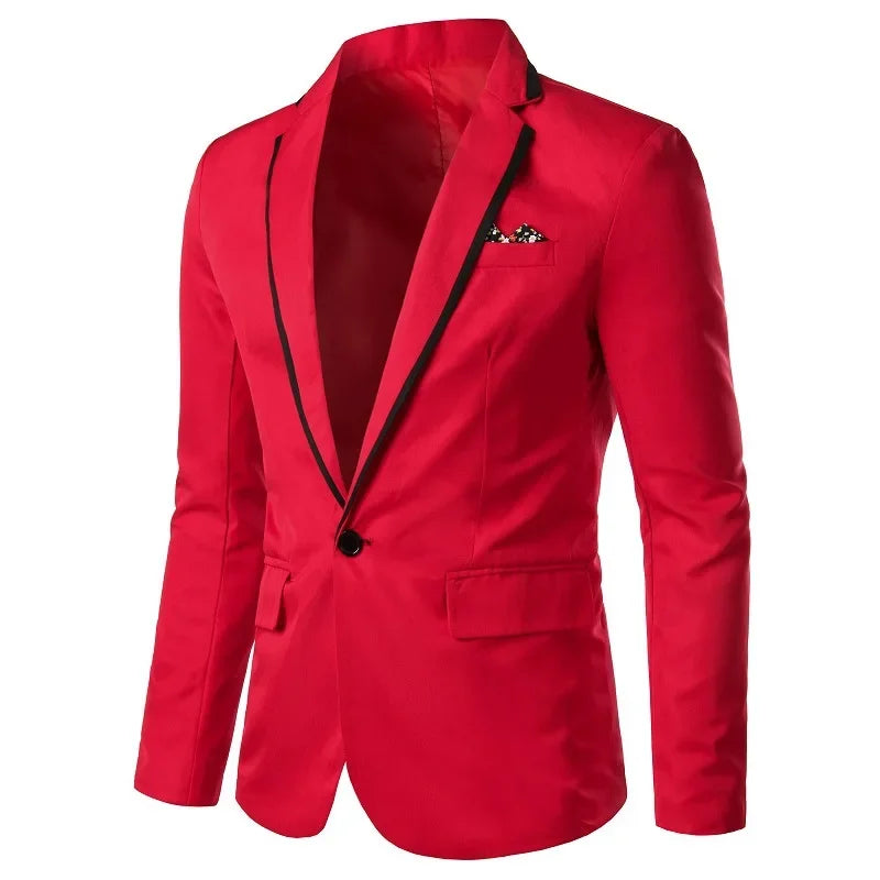 2023 Slims Men's Western-style Blazer Speed Selling Fashionable Solid Color Business Suit Casual Scene