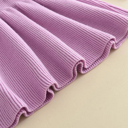 Winter Girls Knitting Wool Long Sleeve Dress Autumn Girls Baby Ruffle Knitted Princess Sweater Dress Casual Clothes