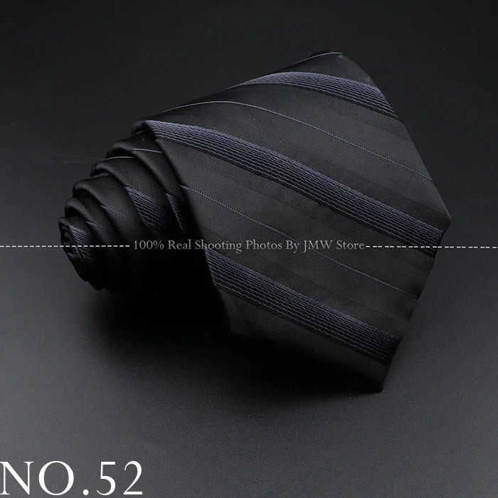 New Design Wedding Men Tie Black Solid Striped Paisley Flower Neckties Men Business Dropshipping Groom Collar Accessories Gift