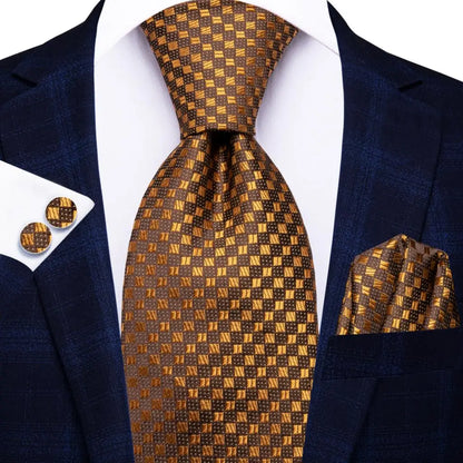 Hi-Tie Psialey Black Gold Silk Elegant Tie For Men Groom Wedding Men Necktie Pocket Square Cufflink Accessory Wholesale Designer