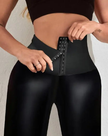 High Waist Tummy Control Butt Lifting Yoga Skinny Pants ew fashion elegant women's leather pants casual trouser bottom