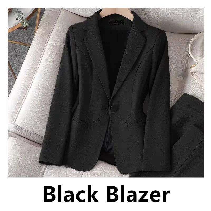 Naviu New Fashion Women Pant Suit Formal Business Slim Blazer and Trouser Set Office Ladies Uniform Work Wear