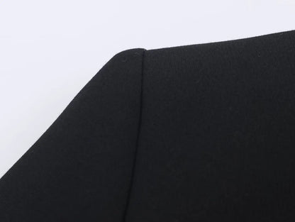 Women's Suit Pants Two-Piece Set Buckle Decoration Long Sleeve Blazer Coat + Straight-Leg Pants 2 Pieces Sets Chic Woman Outfits