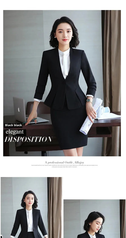 Elegant Red Western-style Suit Jacket For Women Fashionable Professional Attire For Hosting Events Job Interviews