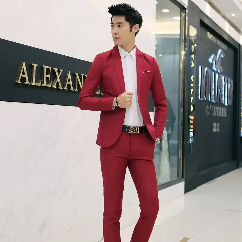 Men Suits Wedding Elegant 3 Pieces 2 Outfit Set Blazers Jackets Vest Pants Fashion Luxury Summer Classic 2024 Formal Clothing