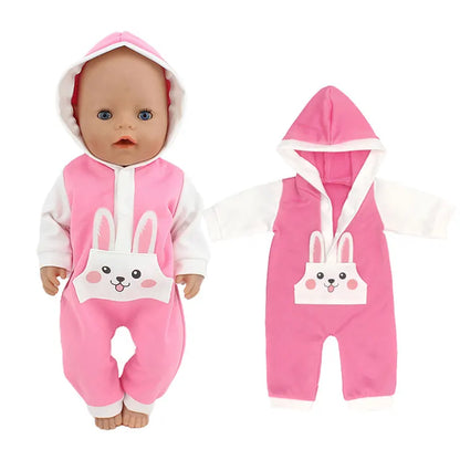 2023 Fashion Doll Jump Suits Fit For 43cm Baby Doll 17 Inch Reborn Baby Doll Clothes
