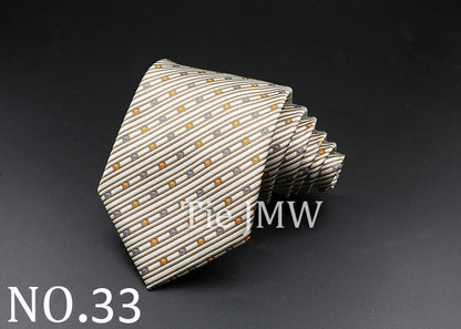 8 cm Tie Gravatas Newest Design Woven 8 cm Silk Necktie Wedding Business Suit Accessories Blue Man Dot Fit Group Party Office