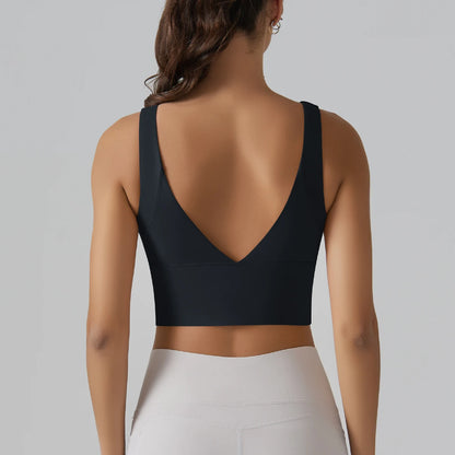 Yoga Bra Underwear Women Summer Shockproof Bra Beautiful Back Sports Running External Wear Training Fitness Yoga Tank Top Bra