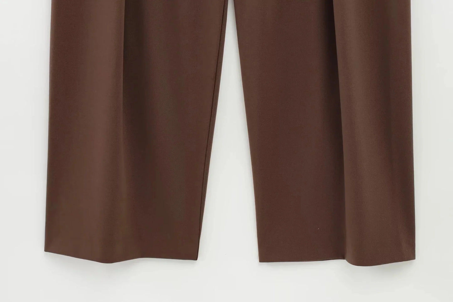 KONDALA 2026 Spring Office Lady Elegant Brown Women Suit Fashion Casual Sashes Oversized Shrug Blazer Chic Zipper Long Pant